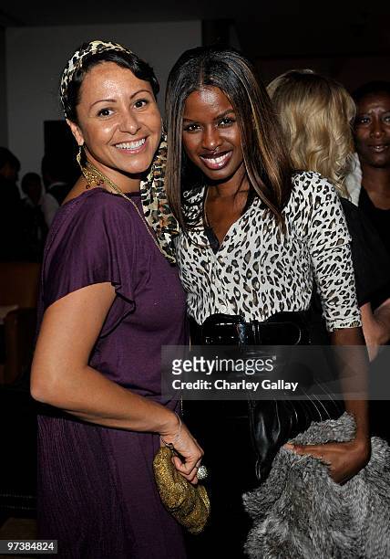 Deborah Anderson and TV host June Sarpong attend DJ Night hosted by Vanity Fair and Hudson Jeans held at Palihouse Holloway on March 2, 2010 in Los...