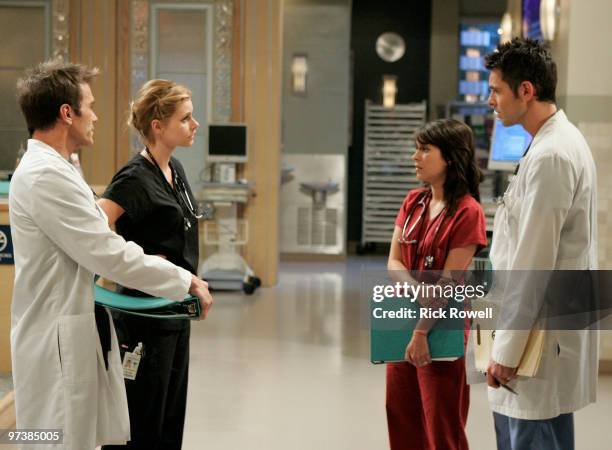 Scott Reeves , Brianna Brown , Kimberly McCullough and Jason Thompson in a scene that airs the week of March 8, 2010 on Disney General Entertainment...