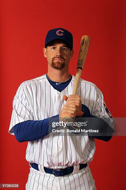 Chad Tracy of the Chicago Cubs poses for a photo during Spring Training Media Photo Day at Fitch Park on March 1, 2010 in Mesa, Arizona.