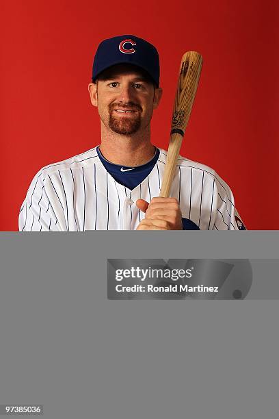 Chad Tracy of the Chicago Cubs poses for a photo during Spring Training Media Photo Day at Fitch Park on March 1, 2010 in Mesa, Arizona.