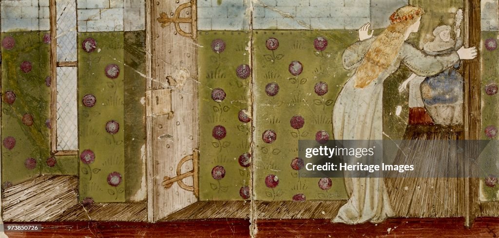 Sixteen Tiles Form Eight Illustrations Of The Briar Rose Tale,
