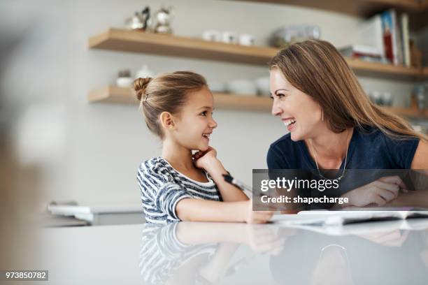 learning can't be fun? you haven't learnt with my mom - mother child homework stock pictures, royalty-free photos & images