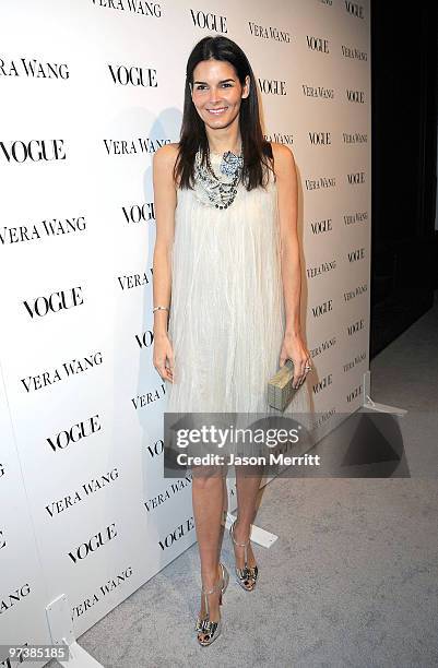 Actress Angie Harmon attends the Vera Wang Store Launch at Vera Wang Store on March 2, 2010 in Los Angeles, California.