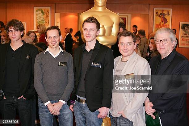 Javier Recio Gracia, Fabrice O. Joubert, Nicky Phelan, Darragh O'Connell, and Peter Riegert attend the 82nd Academy Awards - Shorts! Reception And...