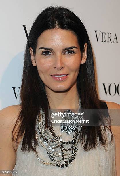 Actress Angie Harmon attends the Vera Wang Store Launch at Vera Wang Store on March 2, 2010 in Los Angeles, California.