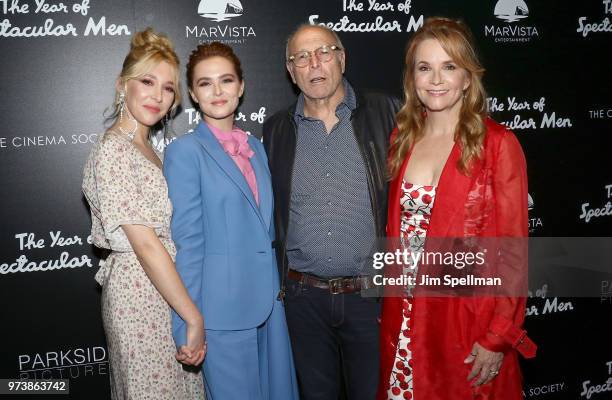 Actresses Madelyn Deutch, Zoey Deutch, producer Howard Deutch and director/actress Lea Thompson attend the screening of "The Year Of Spectacular Men"...