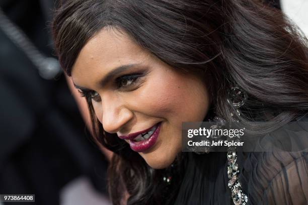 Mindy Kaling attends the 'Ocean's 8' UK Premiere held at Cineworld Leicester Square on June 13, 2018 in London, England.