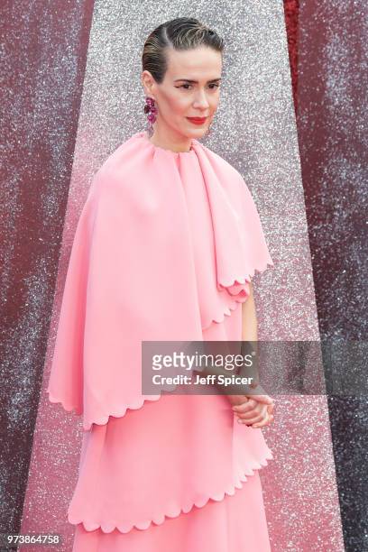Sarah Paulson attends the 'Ocean's 8' UK Premiere held at Cineworld Leicester Square on June 13, 2018 in London, England.