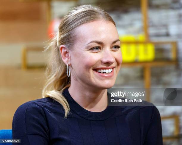 Yvonne Strahovski Visits The Imdb Show Photos and Premium High Res