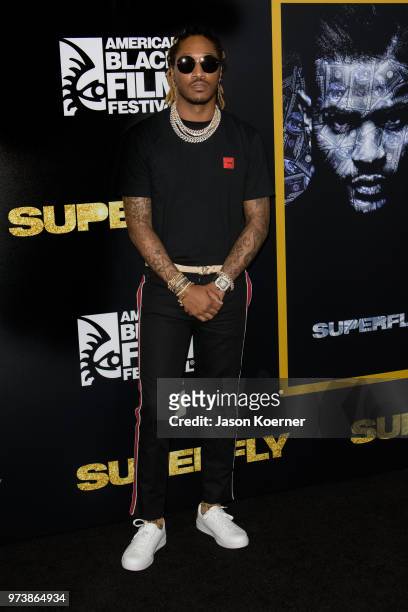 Future attends the opening night screening of "Superfly" at the FIllmore Miami Beach during the 22nd Annual American Black Film Festival on June 13,...