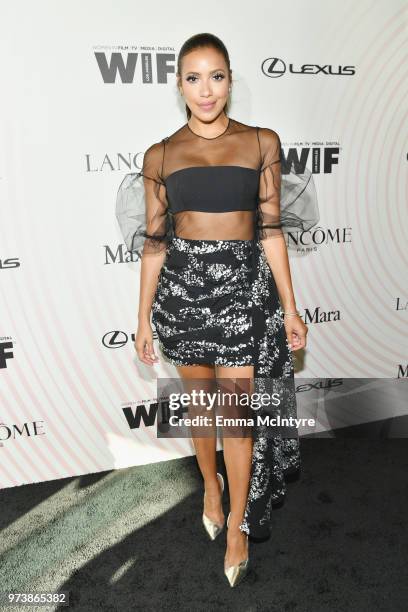 Julissa Bermudez attends the Women In Film 2018 Crystal + Lucy Awards presented by Max Mara, Lancôme and Lexus at The Beverly Hilton Hotel on June...