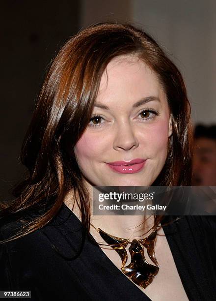 Actress Rose McGowan attends DJ Night hosted by Vanity Fair and Hudson Jeans held at Palihouse Holloway on March 2, 2010 in Los Angeles, California.