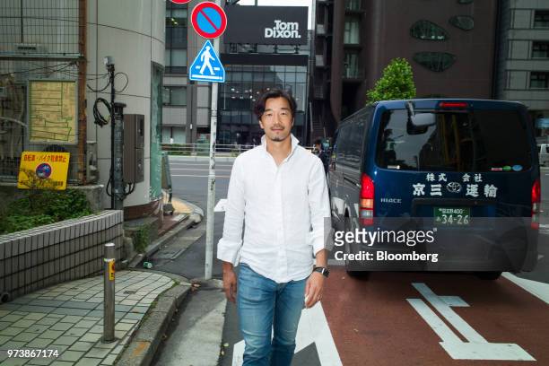 Yozo Kaneko, president and chief operating officer of United Inc., poses for a photograph in Tokyo, Japan, on Thursday, May 31, 2018. Mercari Inc.'s...