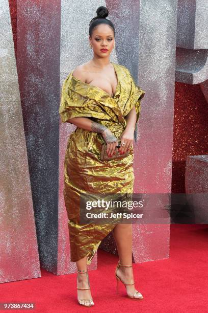 Rihanna attends the 'Ocean's 8' UK Premiere held at Cineworld Leicester Square on June 13, 2018 in London, England.