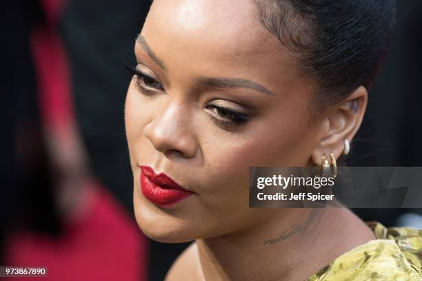 Rihanna attends the 'Ocean's 8' UK Premiere held at Cineworld Leicester Square on June 13, 2018 in London, England.