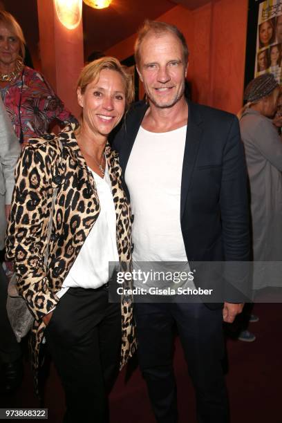 Carin C. Tietze and Thorsten Nindel during the 'Mirandolina' premiere at Komoedie Bayerischer Hof on June 13, 2018 in Munich, Germany.