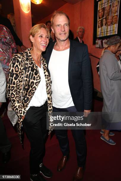 Carin C. Tietze and Thorsten Nindel during the 'Mirandolina' premiere at Komoedie Bayerischer Hof on June 13, 2018 in Munich, Germany.