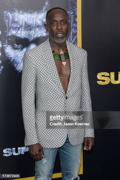 Michael K. Williams attends the opening night screening of "Superfly" at the FIllmore Miami Beach during the 22nd Annual American Black Film Festival...