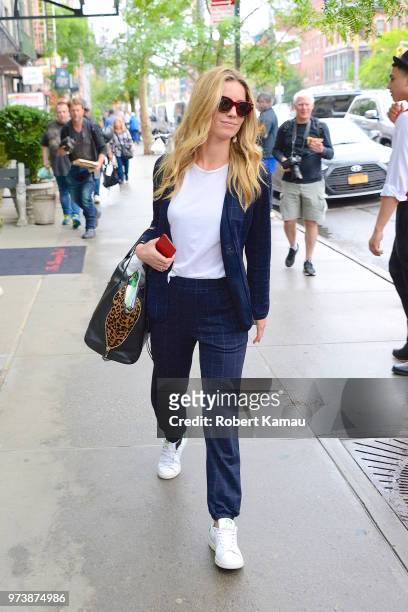 Annabelle Wallis seen out and about in Manhattan on June 13, 2018 in New York City.