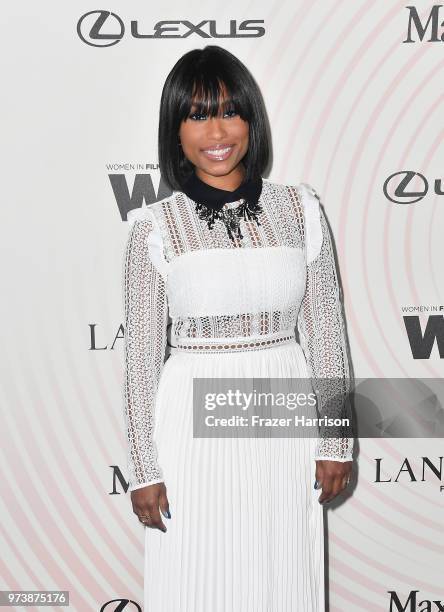 Angell Conwell attends the Women In Film 2018 Crystal + Lucy Awards presented by Max Mara, Lancôme and Lexus at The Beverly Hilton Hotel on June 13,...