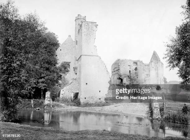 Minster Lovell Hall, Minster Lovell, Oxfordshire, 1888. The ruins of the former medieval manor house from the ford, built in circa 1431-1442 by the...