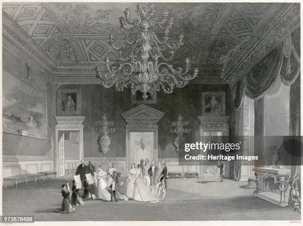Accession of Queen Victoria, St James's Palace, London, 1837. From the Mayson Beeton Collection. Artist Unknown.