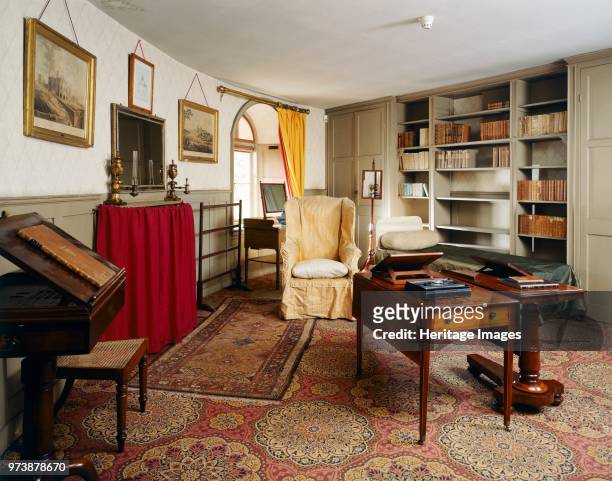 Duke of Wellington's bedroom, Walmer Castle, Kent, circa 1980-circa 2017. Walmer Castle was built by Henry VIII. It became the official residence of...