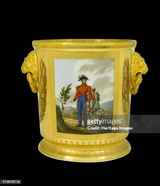Wine cooler showing a British aide-de-camp, 1817-1819. Item in Apsley House, London, from the Duke of Wellington's Prussian Service, made in Berlin...