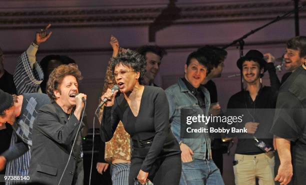 Willie Nile and Bettye LaVette lead the encore finsih during The Music Of The Who at Carnegie Hall on March 2, 2010 in New York City.