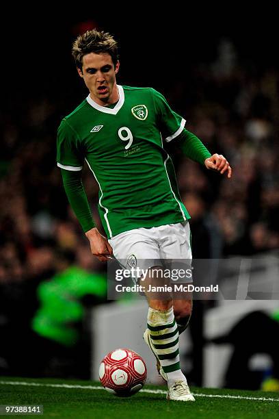 Kevin Doyle of Ireland in action during the International Friendly match between Republic of Ireland and Brazil played at Emirates Stadium on March...