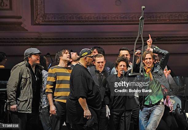 Willie Nile and the full ensemble during The Music Of The Who at Carnegie Hall on March 2, 2010 in New York City.