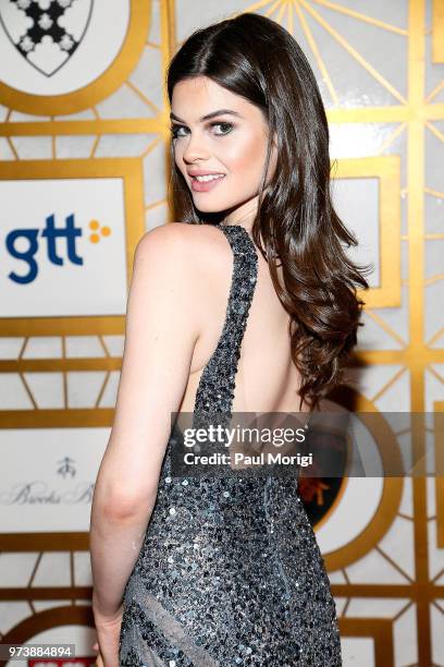 Actress Caroline Day attends the Harvard Business School Club's 3rd Annual Leadership Gala Dinner at the Four Seasons Hotel on June 13, 2018 in...