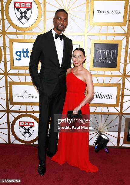 Player Chris Bosh and Adrienne Bosh attend the Harvard Business School Club's 3rd Annual Leadership Gala Dinner at the Four Seasons Hotel on June 13,...