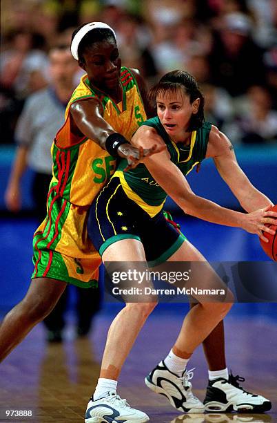 Sandy Brondello of Australia in action during the Women's Basketball match between Australia and Senegal held at the Sydney Superdome during the...