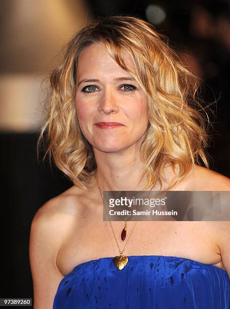 Edith Bowman arrives for the BRIT Awards 2010 on February 16, 2010 at Earls Court in London, England.