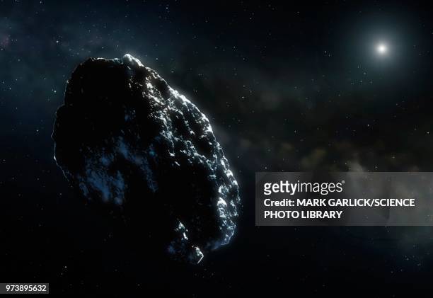 ilustrações de stock, clip art, desenhos animados e ícones de illustration of an asteroid - asteroid belt