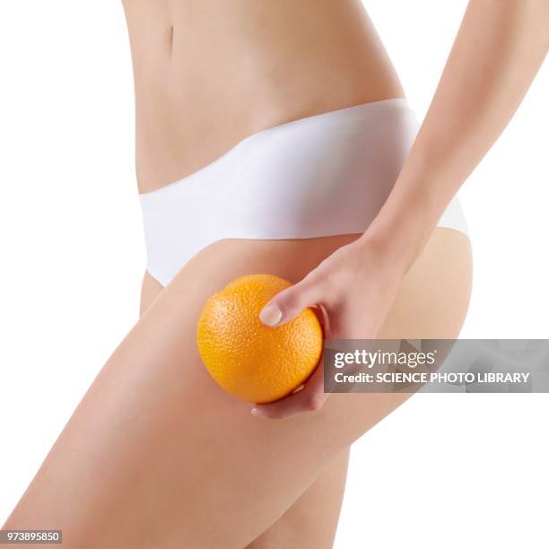 cellulite, conceptual image - cellulite stock-fotos und bilder