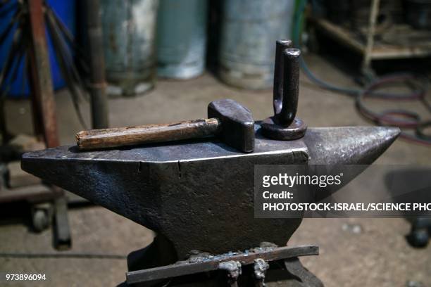 anvil in a forge - photostock stock pictures, royalty-free photos & images