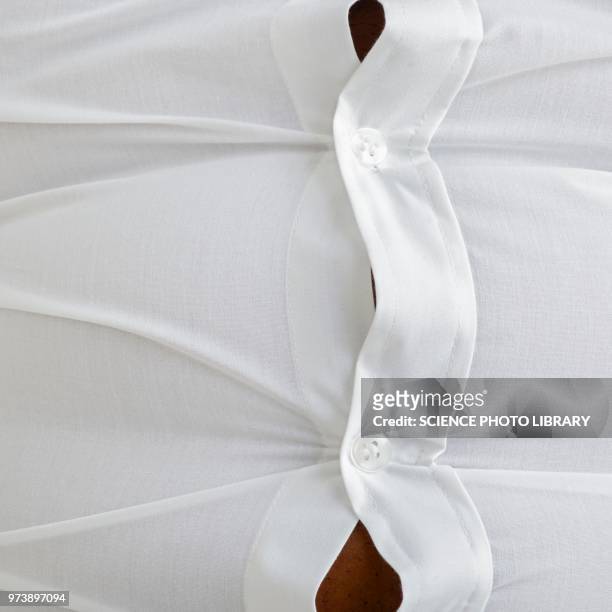 overweight man with bulging shirt buttons - male belly button stock pictures, royalty-free photos & images