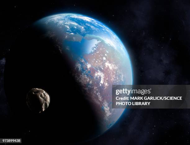 ocean-covered planet, illustration - extrasolar planet stock illustrations