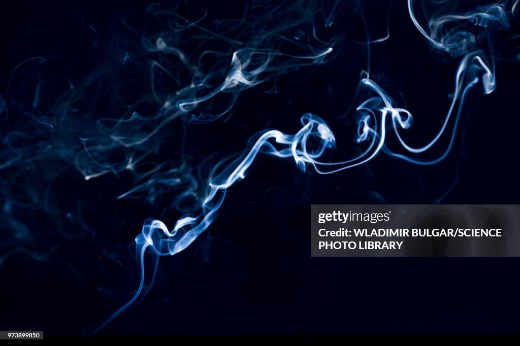 Smoke against black background