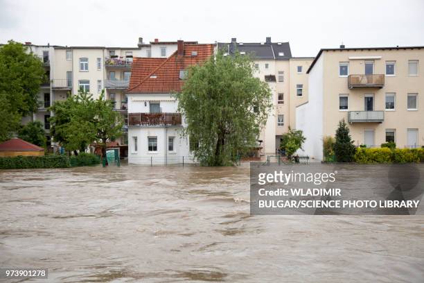 flooding, gera, germany, 2016 - natural disaster photos et images de collection