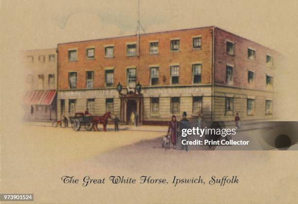 'The Great White Horse, Ipswich, Suffolk', 1939. From Old Inns - Second Series of 40. [W. D. & H. O. Wills, 1939] Artist Unknown.