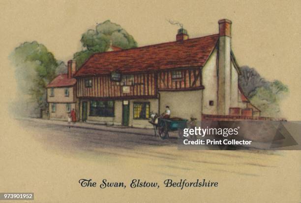 'The Swan, Elstow, Bedfordshire', 1939. From Old Inns - Second Series of 40. [W. D. & H. O. Wills, 1939] Artist Unknown.