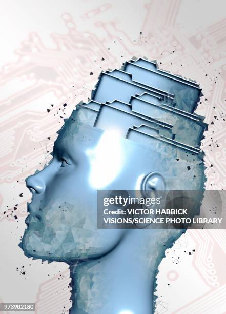 android head, illustration - victor habbick stock illustrations