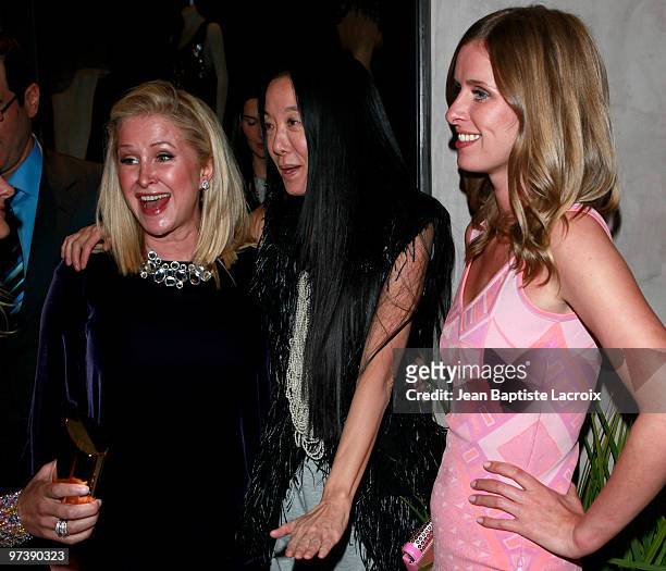 Kathy Hilton, Vera Wang and Nicky Hilton are seen in West Hollywood at on March 2, 2010 in Los Angeles, California.