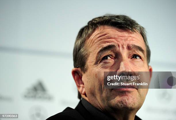 Wolfgang Niersbach , General Secretary of the DFB during a press conference for the German national football team on March 2, 2010 in Munich, Germany.