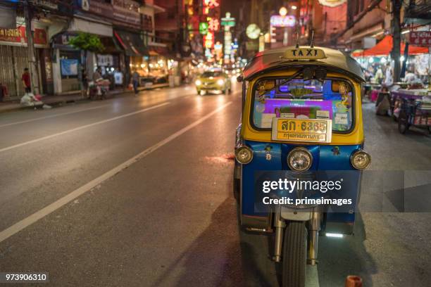 china town yaowarat street in bangkok thailand and traveller enjoy traviling (ed) - traffic jam during chinese new year holiday stock pictures, royalty-free photos & images