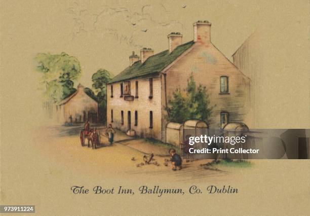 'The Boot Inn, Ballymun, Co. Dublin', 1939. From Old Inns - Second Series of 40. [W. D. & H. O. Wills, 1939] Artist Unknown.