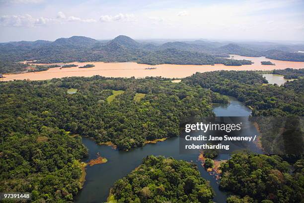 gatun lake and panama canal, panama, central america - gatun lake stock pictures, royalty-free photos & images